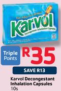 Karvol Decongestant Inhalation Capsules-10s