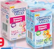 Gummy Vites Immuno Support Probiotic & Multivitamin For Boys Or Girls-30s Each