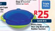 Pretty Baby Non-slip Bowl With Rubber Suction