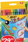BIC Kids Turn & Colour Wax Crayon -12 Pack