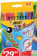 BIC Kids Turn & Colour Wax Crayon -12 Pack