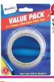 Bostik Clear Tape Value Pack -2 Rolls