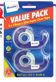 Bostik Clear Tape Dispenser Value Pack