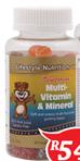 Lifestyle Nutrition Vegetarian & Multi-Vitamin & Mineral-60 Chewy Bears