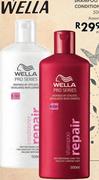 Wella Pro Series Shampoo Or Conditioner Assorted-500ml