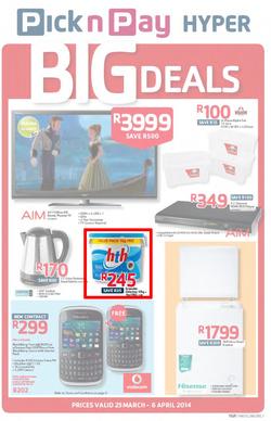 Pick n Pay Hyper : Big Deals ( 25 Mar - 06 Apr 2014 ), page 1