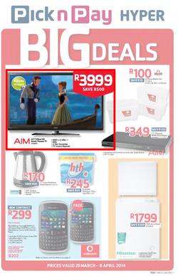 Pick n Pay Hyper : Big Deals ( 25 Mar - 06 Apr 2014 ), page 1