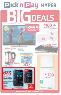 Pick n Pay Hyper : Big Deals ( 25 Mar - 06 Apr 2014 ), page 1