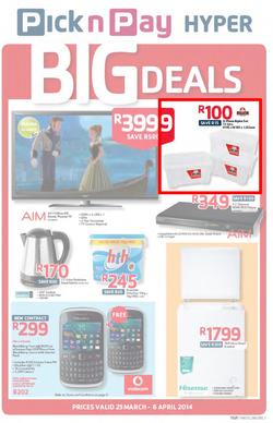 Pick n Pay Hyper : Big Deals ( 25 Mar - 06 Apr 2014 ), page 1