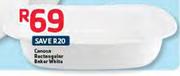 Canosa Rectangular Baker White