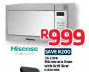 Hisense 36Ltr Microwave Oven With Silver Grill