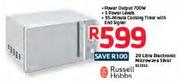 Russell Hobbs 20Ltr Electronic Microwave Silver Oven