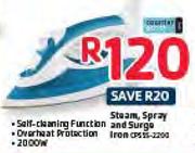 Counter Steam Spray And Surge Iron