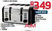 Aim 4 Slice Stainless Steel Toaster