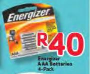 Energizer AAA Batteries 4-Pack