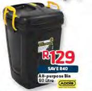 Addis All Purpose Bin-80Ltr