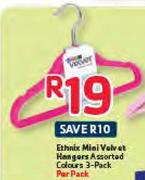 Ethnix Mini Velvet Hangers-3 Pack