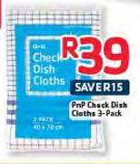 Pnp Check Dish Cloths-3 Pack