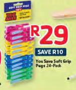 You Save Soft Grip Pegs-24's Per Pack