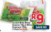 Scotch-Brite Brass Scourers-18g Or Wire Scourers-100g