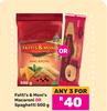 Fatti's & Moni's Macaroni Or Spaghetti-For 3 x 500g