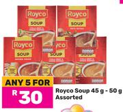 Royco Soup Assorted-For 5 x 45g-50g