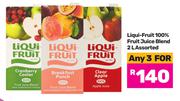 Liqui Fruit 100% Fruit Juice Blend Assorted-For 3 x 2L