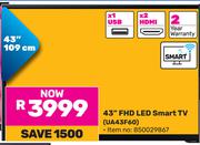 Samsung 43" FHD LED Smart TV UA43F60