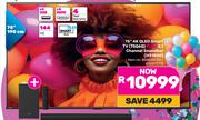Hisense 75" 4K QLED Smart TV 75Q6Q Plus 2.1 Channel Soundbar HS1800
