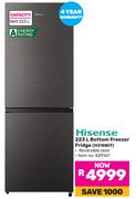 Hisense 223Ltr Bottom Freezer Fridge H310BIT
