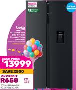 Beko 521Ltr Dark Inox Side-By-Side Freezer Fridge GN0532B