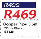 Copper Pipe 5.5m 137526
