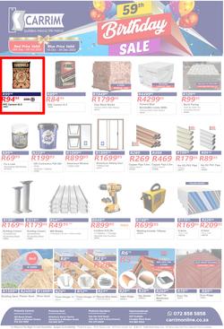 K Carrim Builders Mecca : 59th Birthday Sale (28 September - 09 October 2023), page 1