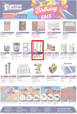 K Carrim Builders Mecca : 59th Birthday Sale (28 September - 09 October 2023), page 1