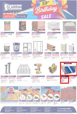 K Carrim Builders Mecca : 59th Birthday Sale (28 September - 09 October 2023), page 1