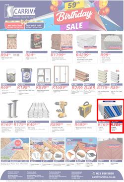 K Carrim Builders Mecca : 59th Birthday Sale (28 September - 09 October 2023), page 1