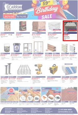 K Carrim Builders Mecca : 59th Birthday Sale (28 September - 09 October 2023), page 1