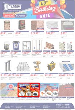K Carrim Builders Mecca : 59th Birthday Sale (28 September - 09 October 2023), page 1