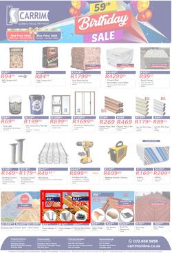 K Carrim Builders Mecca : 59th Birthday Sale (28 September - 09 October 2023), page 1