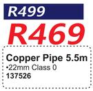 Copper Pipe 5.5m 137526