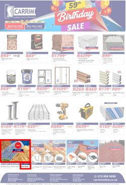 K Carrim Builders Mecca : 59th Birthday Sale (10 October - 04 December 2023), page 1