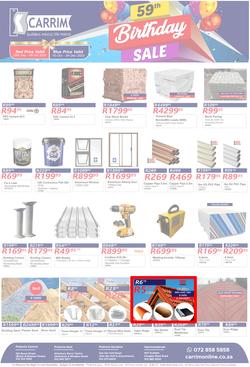 K Carrim Builders Mecca : 59th Birthday Sale (10 October - 04 December 2023), page 1