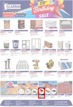 K Carrim Builders Mecca : 59th Birthday Sale (10 October - 04 December 2023), page 1