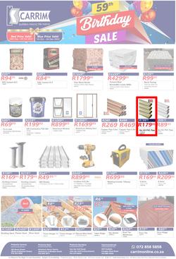 K Carrim Builders Mecca : 59th Birthday Sale (10 October - 04 December 2023), page 1