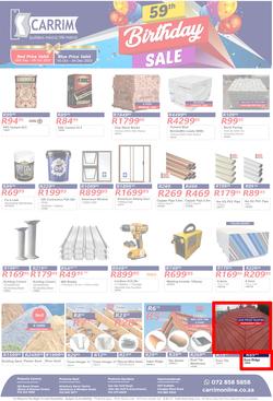 K Carrim Builders Mecca : 59th Birthday Sale (10 October - 04 December 2023), page 1