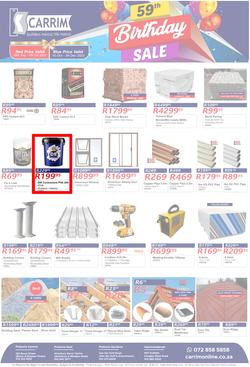 K Carrim Builders Mecca : 59th Birthday Sale (10 October - 04 December 2023), page 1