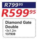 Diamond Gate Double 3 x 1.2m 137939