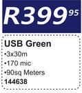USB Green 3 x 30m 144638