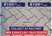 Interlock Paving Colour 60mm 190473/4 (8.64 Per Sqm)/190478/9 (10 Per Sqm)-Per Sqm