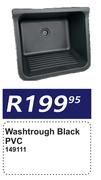 Wash Trough Black PVC 149111